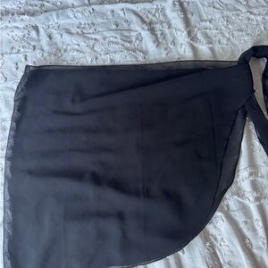 Black/ White set Sheer Wrap Skirt for Bikini and Beach